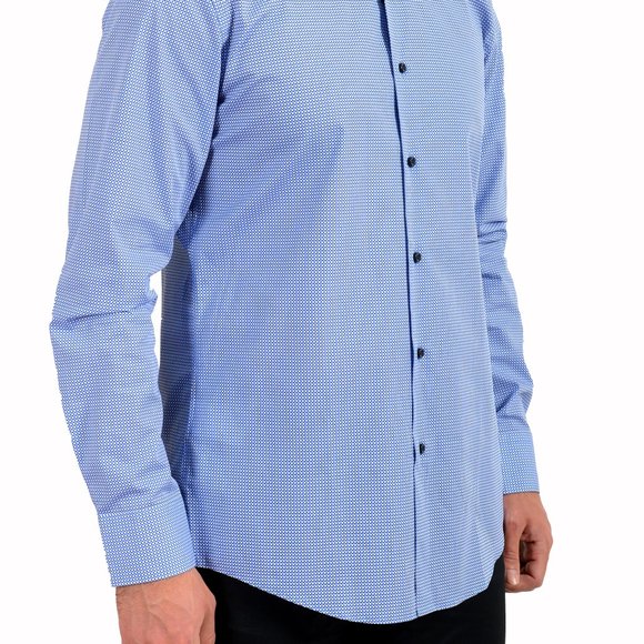 Hugo Boss Men's "Jano" Slim Fit Geometric Print Button Down Dress Shirt - Picture 2 of 9
